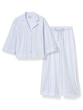NWT Petite Plume Blue & White Striped Pajama Set